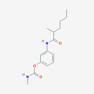 molecular formula C15H22N2O3 B1673149 N-Methylcarbamic acid 3-[(2-methylhexanoyl)amino]phenyl ester CAS No. 17795-81-2