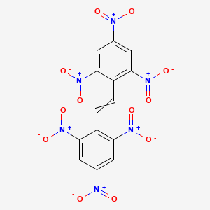 molecular formula C14H6N6O12 B1673151 Benzene, 1,1'-(1,2-ethenediyl)bis[2,4,6-trinitro- CAS No. 20062-22-0
