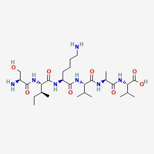 molecular formula C28H53N7O8 B1673154 Hexapeptide-10 CAS No. 146439-94-3