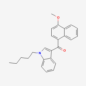 molecular formula C25H25NO2 B1673182 (4-甲氧基萘-1-基)(1-戊基-1H-吲哚-3-基)甲酮 CAS No. 210179-46-7