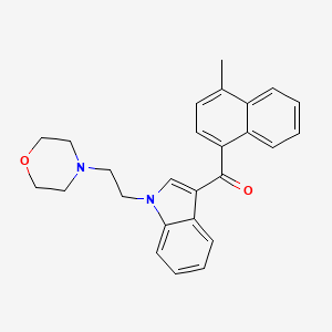 molecular formula C26H26N2O2 B1673185 (1-(2-吗啉-4-基乙基)吲哚-3-基)-4-甲基萘-1-基甲苯酮 CAS No. 133438-58-1