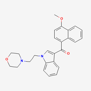 molecular formula C26H26N2O3 B1673186 (1-(2-吗啉-4-基乙基)吲哚-3-基)-4-甲氧基萘-1-基甲酮 CAS No. 166599-76-4