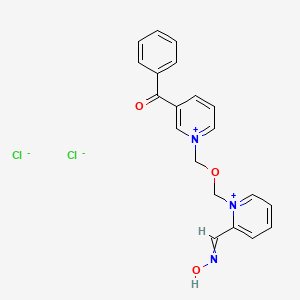 molecular formula C20H19Cl2N3O3 B1673236 1-(((3-Benzoylpyridinio)methoxy)methyl)-2-((hydroxyimino)methyl)pyridinium dichloride CAS No. 83972-73-0