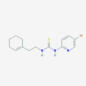 B1673242 1-(5-Bromopyridin-2-yl)-3-[2-(cyclohexen-1-yl)ethyl]thiourea CAS No. 149486-68-0