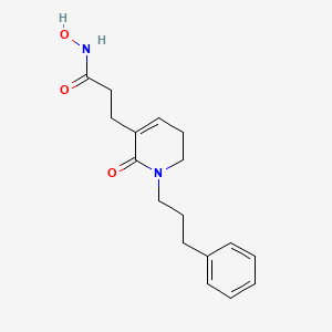 B1673365 N-Hydroxy-3-[6-oxo-1-(3-phenylpropyl)-2,3-dihydropyridin-5-yl]propanamide CAS No. 798543-50-7