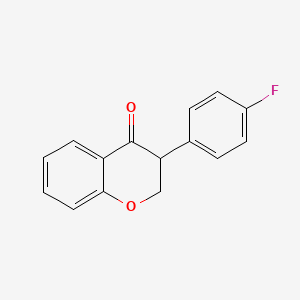 molecular formula C15H11FO2 B1673367 3-(4-Fluorophenyl)chroman-4-one CAS No. 1143863-69-7