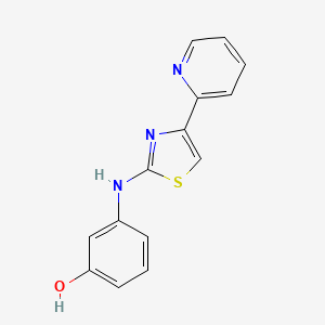 B1673373 3-[(4-Pyridin-2-yl-1,3-thiazol-2-yl)amino]phenol CAS No. 315702-75-1