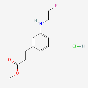 B1673442 Hydrocinnamic acid, 3-(2-fluoroethylamino)-, methyl ester, hydrochloride CAS No. 1212-39-1