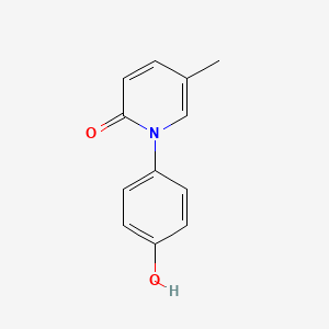 molecular formula C12H11NO2 B1673456 1-(4-Hydroxyphenyl)-5-methylpyridin-2(1H)-one CAS No. 851518-71-3