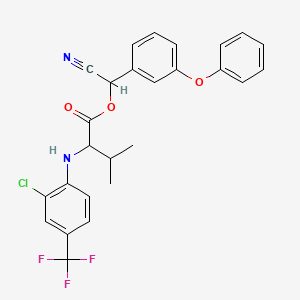 molecular formula C26H22ClF3N2O3 B1673501 Fluvalinate CAS No. 69409-94-5