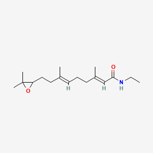 molecular formula C17H29NO2 B1673508 2,6-Nonadienamide, 9-(3,3-dimethyloxiranyl)-N-ethyl-3,7-dimethyl- CAS No. 32795-74-7