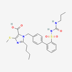 molecular formula C26H32N4O5S2 B1673534 Fonsartan free acid CAS No. 144628-52-4