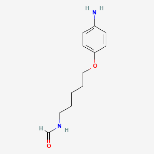 molecular formula C12H18N2O2 B1673540 FORMAMIDE, N-(5-(p-AMINOPHENOXY)PENTYL)- CAS No. 100317-01-9