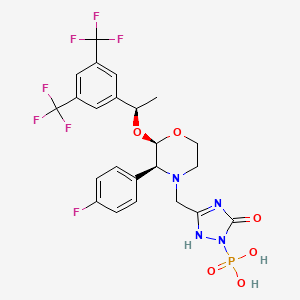 molecular formula C23H22F7N4O6P B1673561 Fosaprepitant CAS No. 172673-20-0