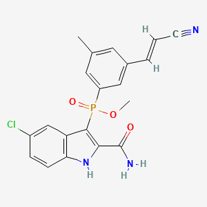 methyl (E)-(2-carbamoyl-5-chloro-1H-indol-3-yl)(3-(2-cyanovinyl)-5-methylphenyl)phosphinate