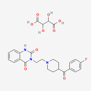 molecular formula C22H23FN3O3+ B1673595 Ketanserin tartrate CAS No. 83846-83-7