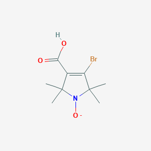 molecular formula C9H13BrNO3- B016736 4-Bromo-1-oxyl-2,2,5,5-tetramethyl-delta3-pyrroline-3-carboxylic Acid CAS No. 78033-69-9