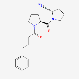 molecular formula C20H25N3O2 B1673679 (2s)-1-[1-(4-苯基丁酰)-L-脯氨酰]吡咯烷-2-腈 CAS No. 796874-99-2