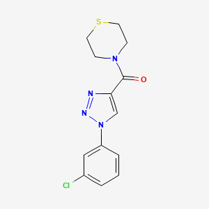 molecular formula C13H13ClN4OS B1673731 [1-(3-氯苯基)-1H-1,2,3-三唑-4-基](1,4-噻嗪烷-4-基)甲酮 CAS No. 951612-19-4