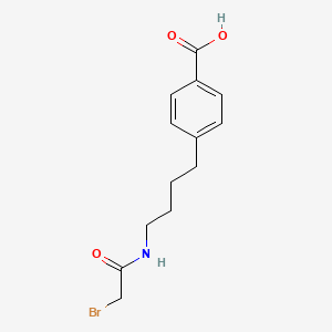 molecular formula C13H16BrNO3 B1673769 4-{4-[(溴乙酰)氨基]丁基}苯甲酸 CAS No. 10161-87-2