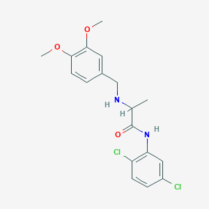 molecular formula C18H20Cl2N2O3 B1673771 N-(2,5-二氯苯基)-2-{[(3,4-二甲氧基苯基)甲基]氨基}丙酰胺 CAS No. 1049727-35-6
