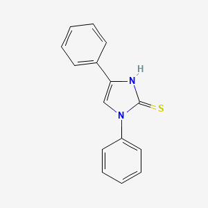 molecular formula C15H12N2S B1673775 1,4-二苯基-1,3-二氢-2H-咪唑-2-硫酮 CAS No. 79220-94-3