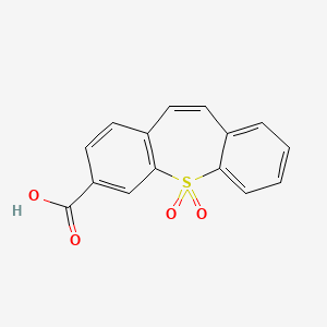 molecular formula C15H10O4S B1673790 Dibenzo(b,f)thiepin-3-carboxylic acid, 5,5-dioxide CAS No. 71474-64-1