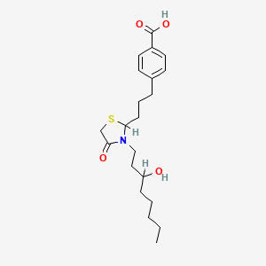 B1673800 4-[3-[3-(3-hydroxyoctyl)-4-oxo-1,3-thiazolidin-2-yl]propyl]benzoic Acid CAS No. 72313-41-8