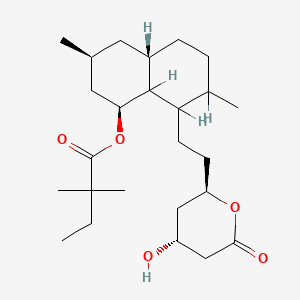B1673805 [(1S,3S,4aS)-8-[2-[(2R,4R)-4-hydroxy-6-oxooxan-2-yl]ethyl]-3,7-dimethyl-1,2,3,4,4a,5,6,7,8,8a-decahydronaphthalen-1-yl] 2,2-dimethylbutanoate CAS No. 87770-13-6