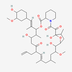 molecular formula C43H67NO12 B1673896 (18Z)-1,14,24-三羟基-12-[(E)-1-(4-羟基-3-甲氧基环己基)丙-1-烯-2-基]-23-甲氧基-13,19,21,27-四甲基-17-丙-2-烯基-11,28-二氧杂-4-氮三环[23.2.1.04,9]八十八烷-18-烯-2,3,10,16-四酮 CAS No. 132172-14-6