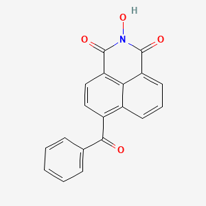 molecular formula C19H11NO4 B1673930 2-Oxidanyl-6-(Phenylcarbonyl)benzo[de]isoquinoline-1,3-Dione CAS No. 881290-53-5
