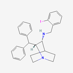 molecular formula C27H29IN2 B1673937 2-(Diphenylmethyl)-N-((2-iodophenyl)methyl)-3-quinuclidinamine CAS No. 144425-84-3