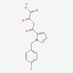 molecular formula C15H12FNO4 B1673948 1H-Pyrrole-2-butanoic acid, 1-((4-fluorophenyl)methyl)-alpha,gamma-dioxo- CAS No. 251922-77-7