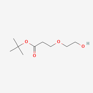 molecular formula C9H18O4 B1673963 叔丁酸 3-(2-羟乙氧基)丙酸酯 CAS No. 671802-00-9