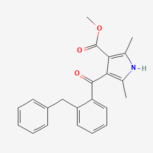 molecular formula C22H21NO3 B1673993 4-(2-苯甲酰苯甲酰)-2,5-二甲基-1H-吡咯-3-羧酸甲酯 CAS No. 120934-96-5