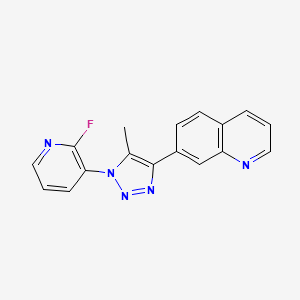 molecular formula C17H12FN5 B1673996 7-[1-(2-Fluoropyridin-3-yl)-5-methyltriazol-4-yl]quinoline CAS No. 1025802-62-3