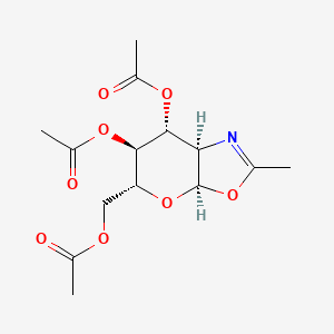 molecular formula C14H19NO8 B1673998 (3aR,5R,6R,7R,7aR)-5-(乙酰氧甲基)-2-甲基-5,6,7,7a-四氢-3aH-吡喃[3,2-d]恶唑-6,7-二基二乙酸酯 CAS No. 10378-06-0