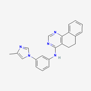 B1674030 N-[3-(4-methyl-1H-imidazol-1-yl)phenyl]-5H,6H-benzo[h]quinazolin-4-amine CAS No. 374555-75-6