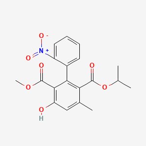 B1674033 6-(1-Methylethyl) 2-methyl 3-hydroxy-5-methyl-2'-nitro-(1,1'-biphenyl)-2,6-dicarboxylate CAS No. 127975-78-4