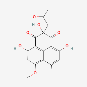 B1674040 2-Acetonyl-2,4,9-trihydroxy-6-methoxy-7-methyl-1H-phenalene-1,3(2H)-dione CAS No. 124190-19-8