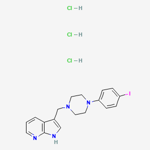 molecular formula C18H22Cl3IN4 B1674081 L-750,667 三盐酸盐 CAS No. 1021868-80-3
