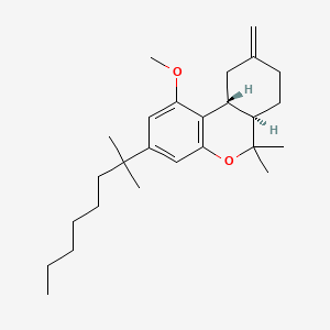 B1674087 (6aR,10aR)-1-methoxy-6,6-dimethyl-9-methylidene-3-(2-methyloctan-2-yl)-7,8,10,10a-tetrahydro-6aH-benzo[c]chromene CAS No. 174627-56-6
