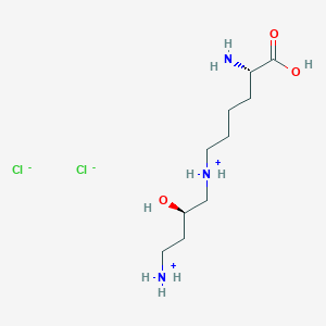 B1674132 [(5S)-5-amino-5-carboxypentyl]-[(2R)-4-azaniumyl-2-hydroxybutyl]azanium;dichloride CAS No. 82310-93-8