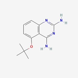 molecular formula C12H16N4O B1674133 5-叔丁氧基喹唑啉-2,4-二胺 CAS No. 1009734-33-1