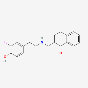 B1674145 2-(beta-(3-Iodo-4-hydroxyphenyl)ethylaminomethyl)tetralone CAS No. 95034-25-6