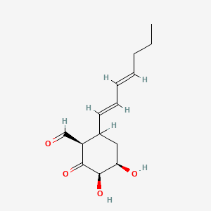 B1674155 6-[(1E,3E)-hepta-1,3-dienyl]-3,4-dihydroxy-2-oxocyclohexane-1-carbaldehyde CAS No. 29119-03-7