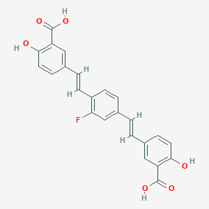 B1674163 1-Fluoro-2,5-bis[(E)-3-carboxy-4-hydroxystyryl]benzene CAS No. 760988-03-2