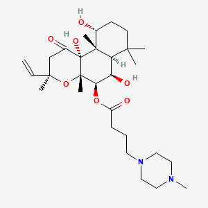 B1674195 [(3R,4aS,5R,6R,6aR,10R,10aS,10bR)-3-ethenyl-6,10,10b-trihydroxy-3,4a,7,7,10a-pentamethyl-1-oxo-5,6,6a,8,9,10-hexahydro-2H-benzo[f]chromen-5-yl] 4-(4-methylpiperazin-1-yl)butanoate CAS No. 110452-75-0