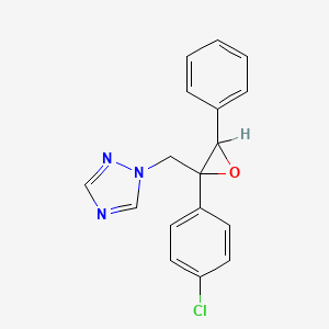 B1674205 1H-1,2,4-Triazole, 1-((2-(4-chlorophenyl)-3-phenyloxiranyl)methyl)- CAS No. 88630-25-5