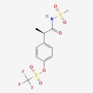 molecular formula C11H12F3NO6S2 B1674319 拉达瑞辛 CAS No. 849776-05-2